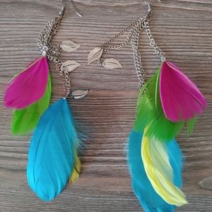 Tropical Feather Festival Earrings